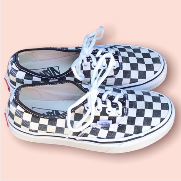 Vans Lace Up Checkerd Print Slip On Skateboard Shoes Size 5.5 - Picture 5 of 8